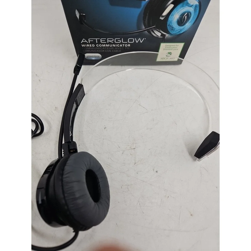PDP Afterglow Chat Wired Headset with Mic Microphone Xbox 360 P-3701 Used w/ Box